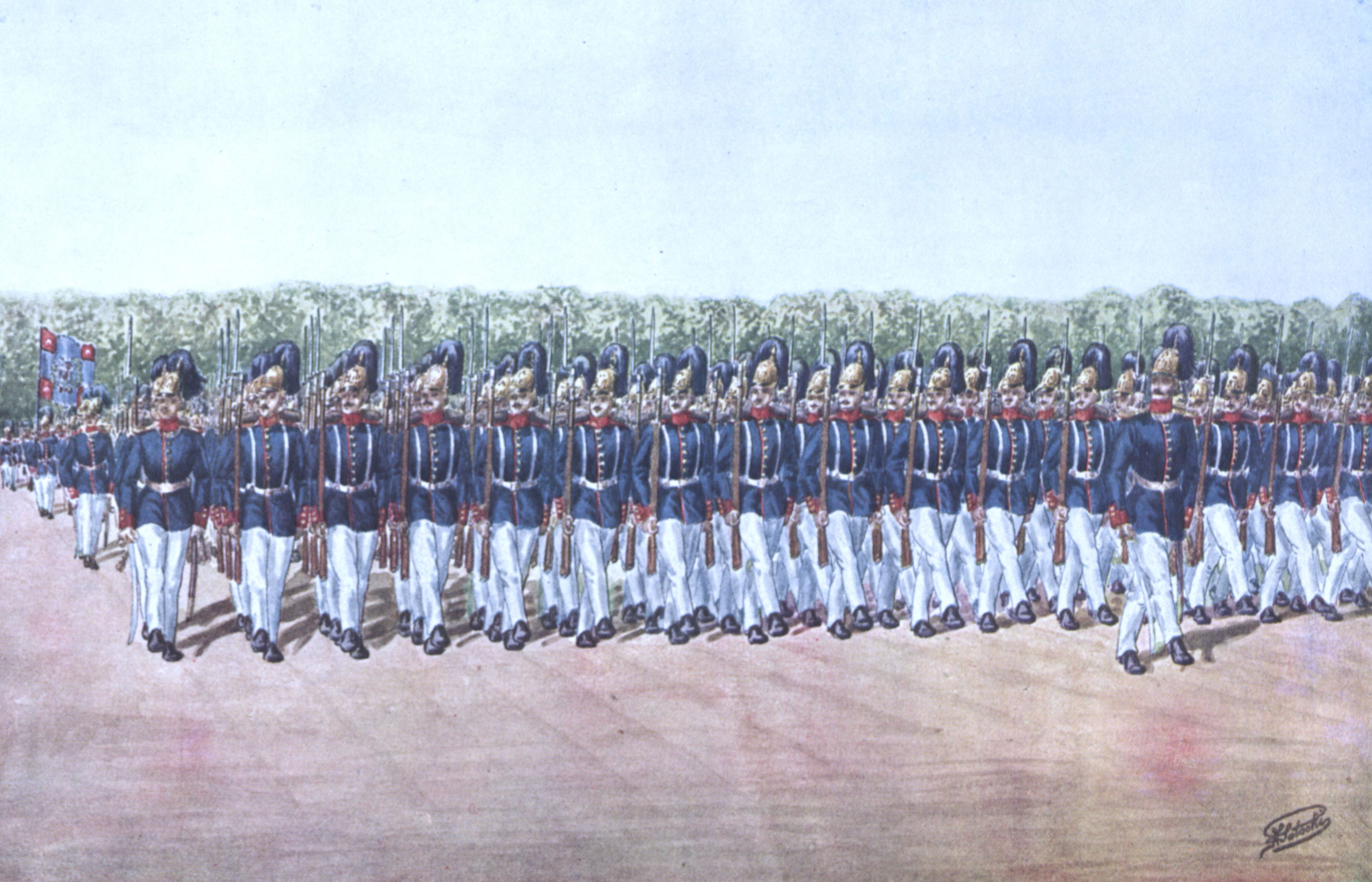 Infanteriști din Moldova, 1854